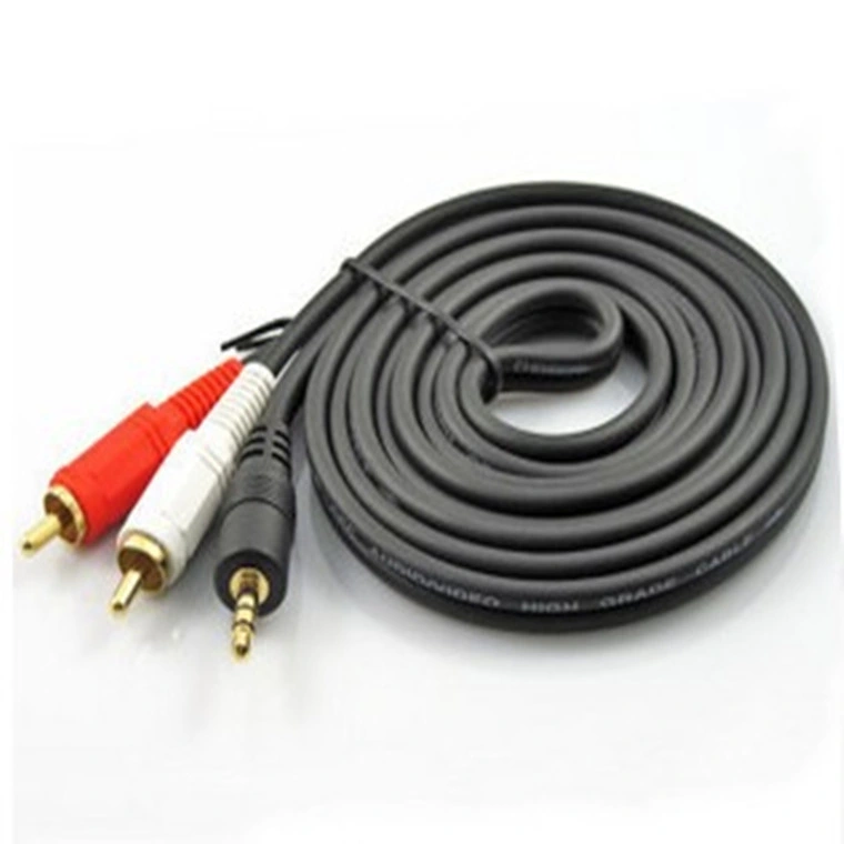 3.5mm Male Aux Plug to 2 RCA Male Plug Audio Stereo Cable