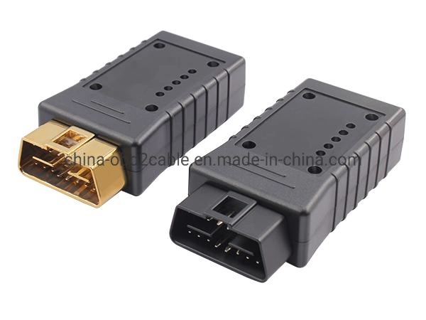 Excellent Quality Alloy Metal Obdii 16p Connector Metal OBD2 Adapter Metal OBD Cable for Car Diagnostic Tool
