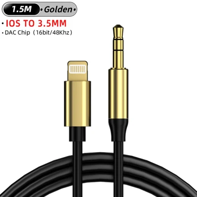 Высокое качество 1,2 м TPE Lightning до 3,5 мм разъем для наушников аудио Aux Splitter наушники Aux кабель